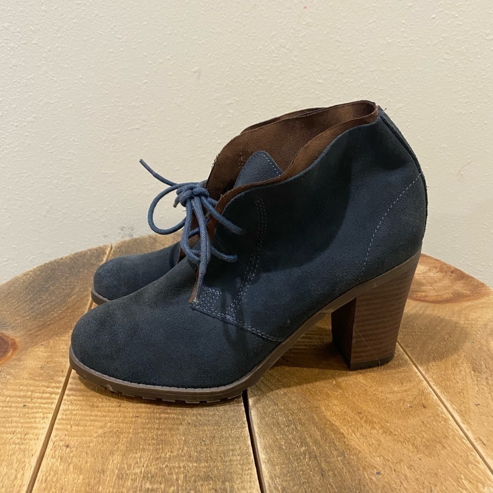 Ruff Hewn Leather Blue/Brown Cypress Bootie size 8
